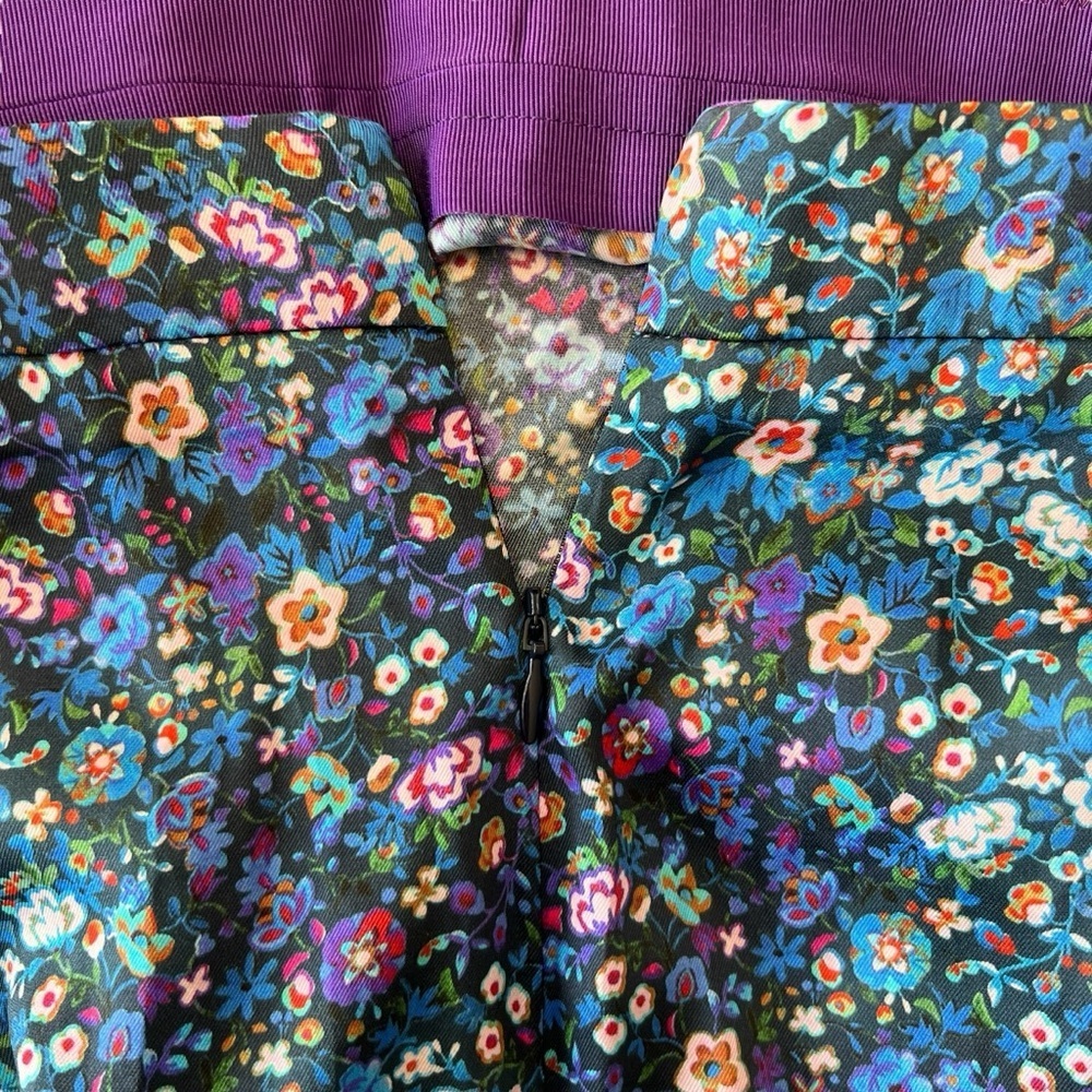 Sandro Donelo Satin Floral Print Flare Pants Size FR 38/ Medium - Picture 8 of 10